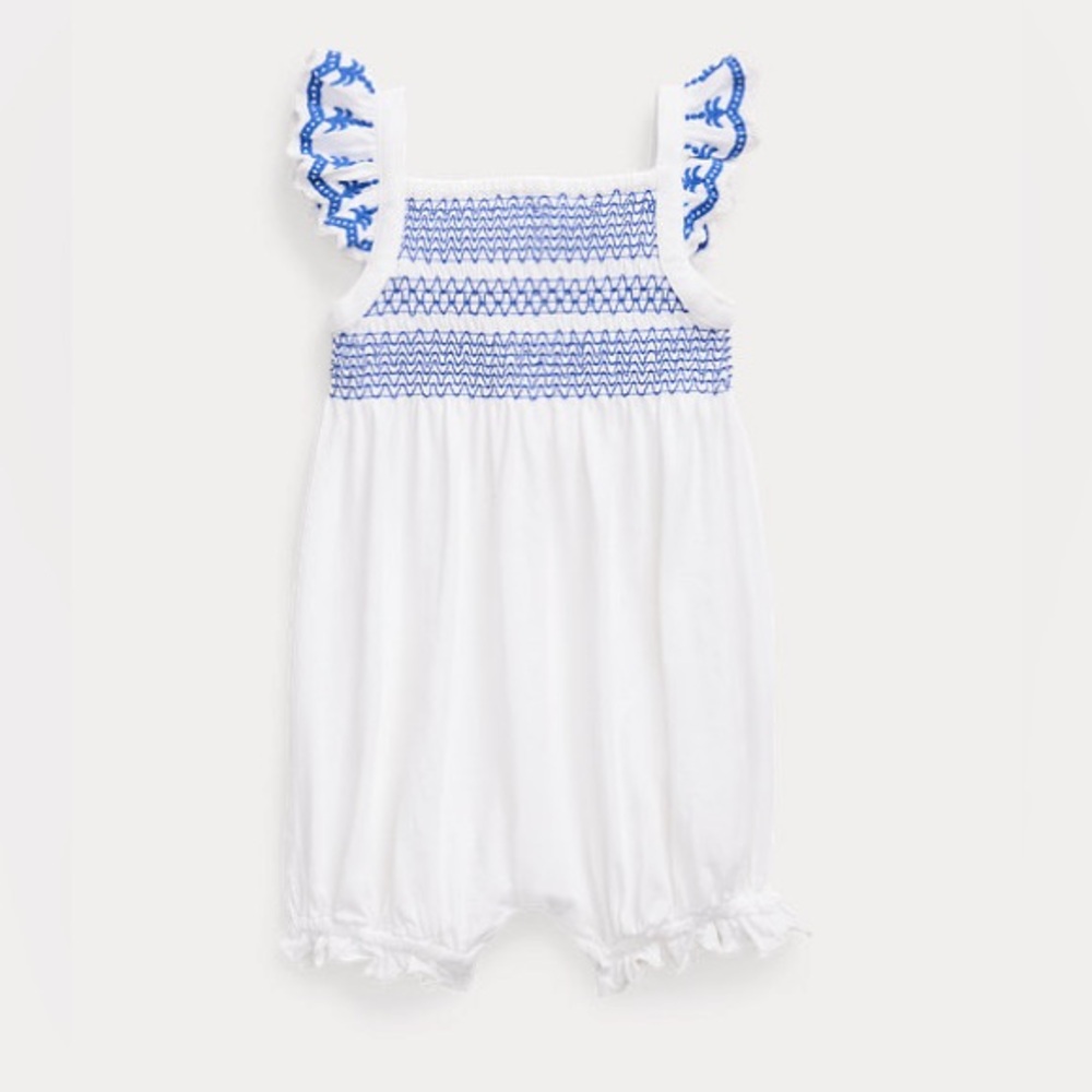 Ralph Lauren Striped White and Blue Baby Outfit